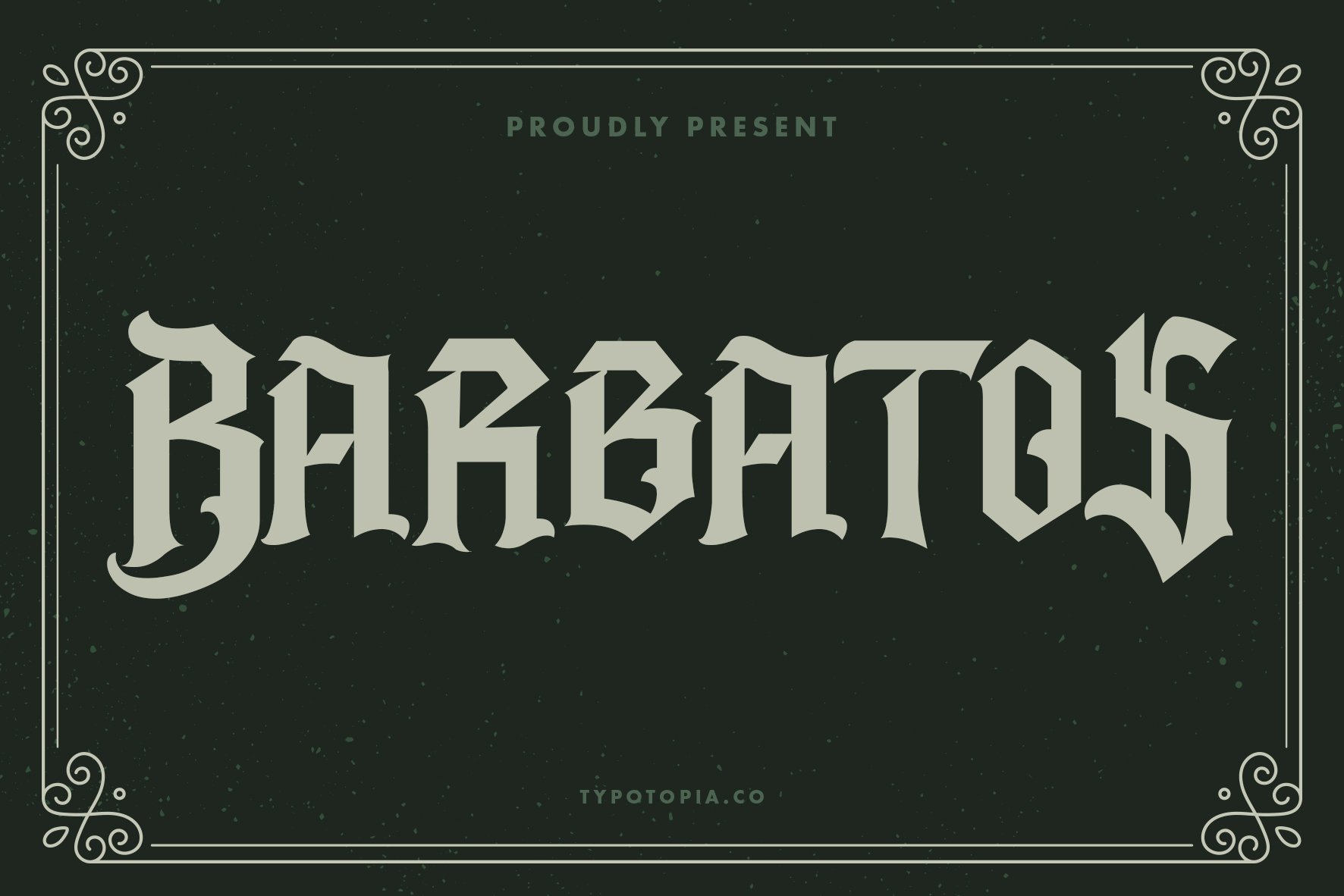 Barbatos Modern Blackletter Font cover image.