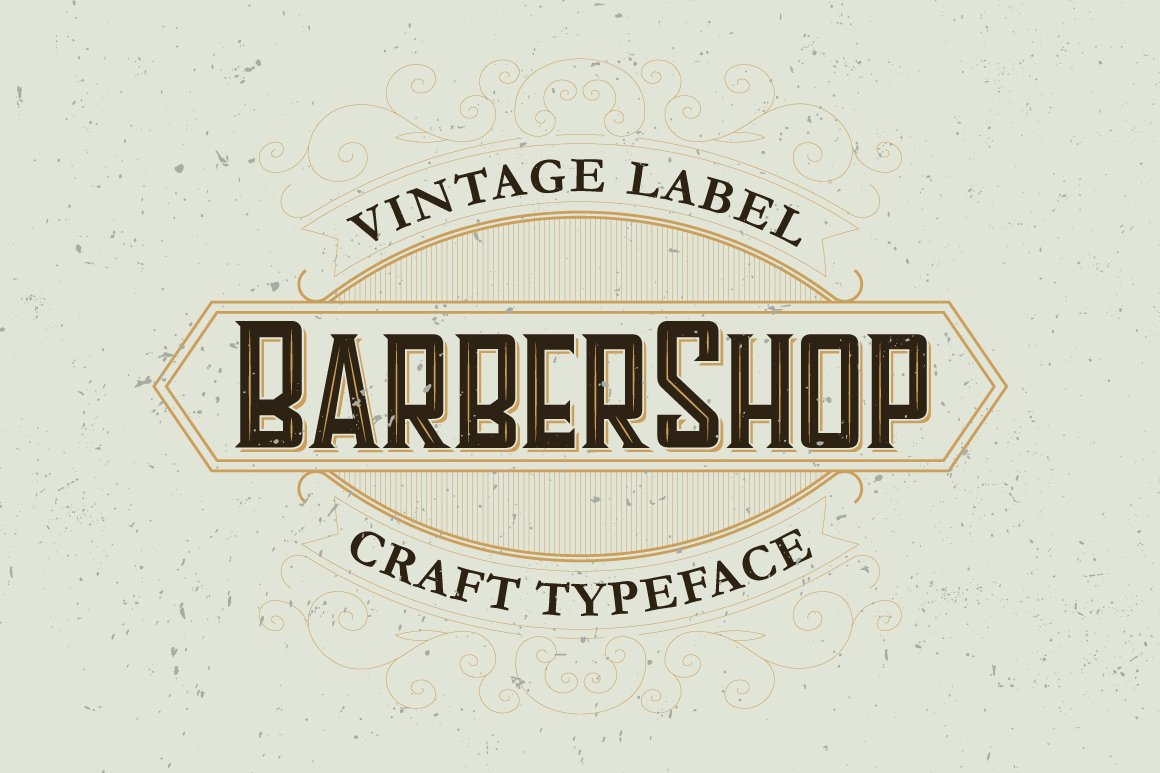 Barber Label Typeface preview image.
