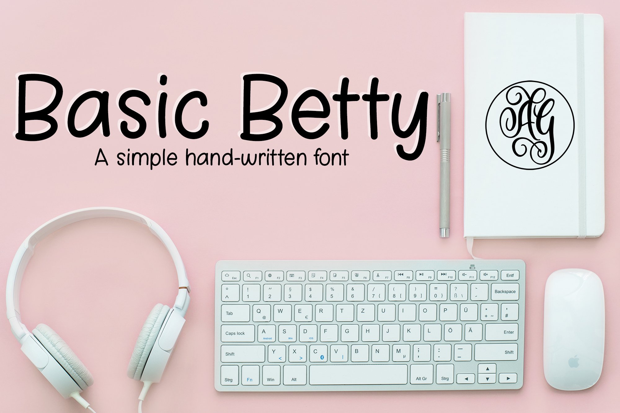 Basic Betty handwriting font cover image.