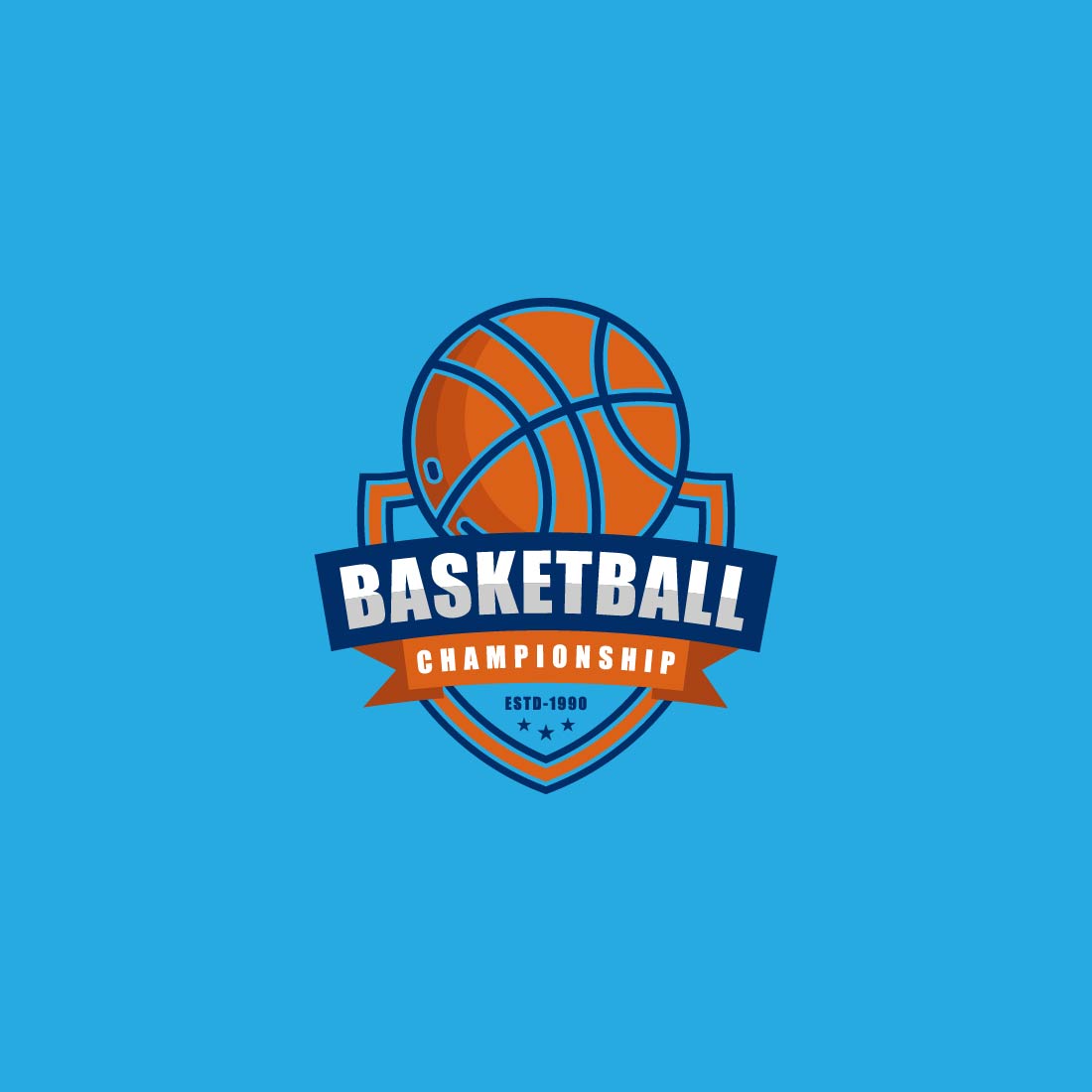 Basketball Logo design Vector preview image.
