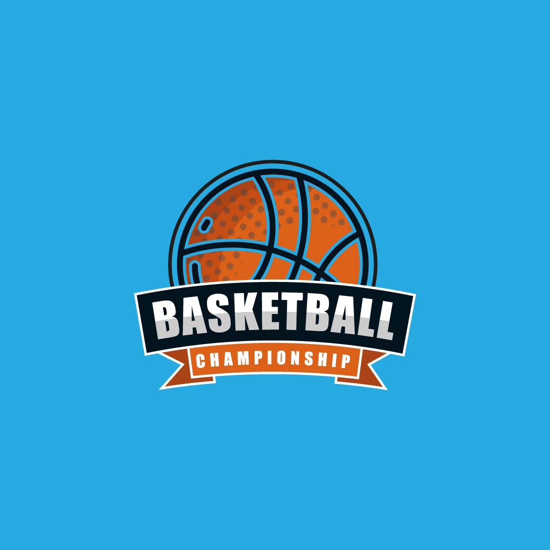 Basketball Logo Design Vector Image preview image.