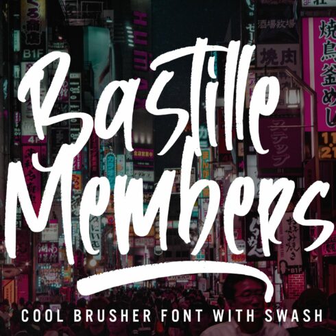 Bastille Members - Cool Brusher Font cover image.