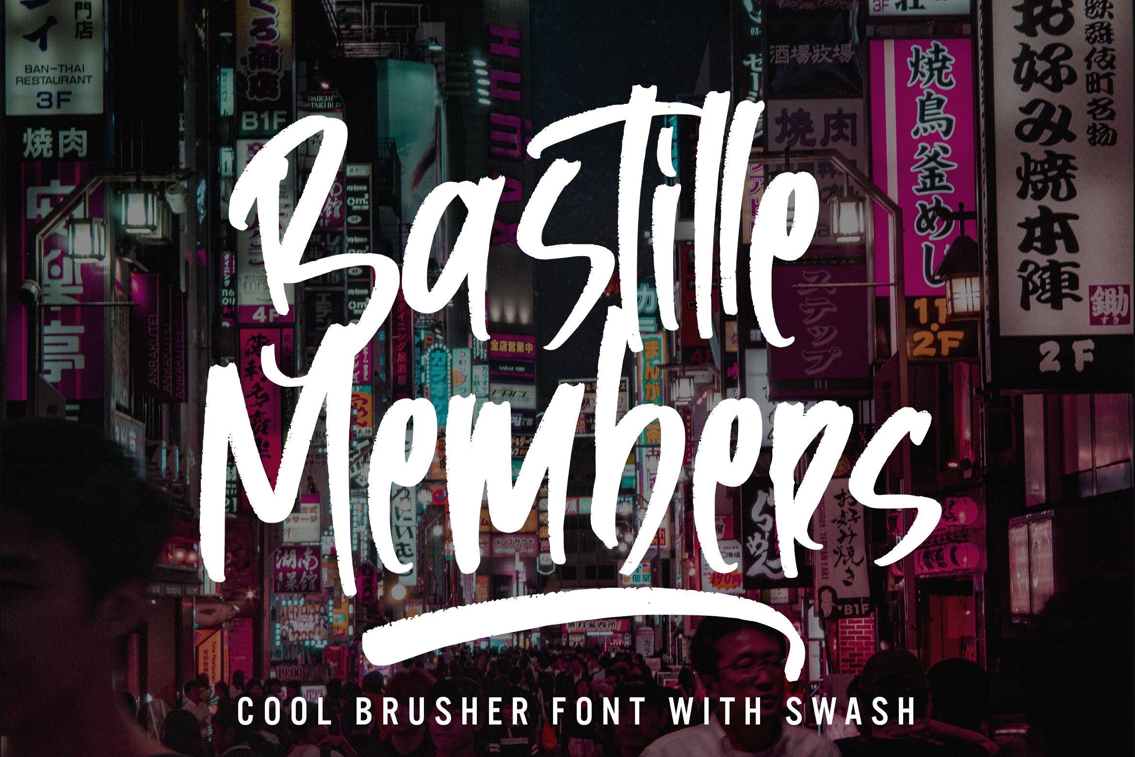 Bastille Members - Cool Brusher Font cover image.