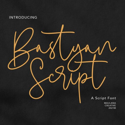 Bastyan Script Font cover image.