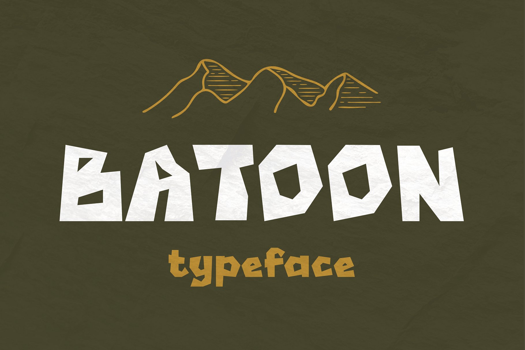 Batoon - Rugged Typeface cover image.