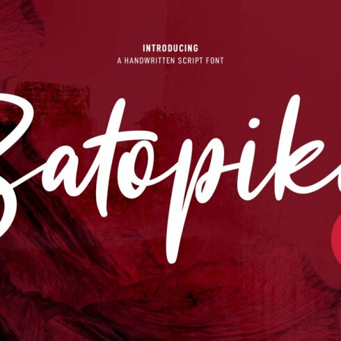 Batopika Handwritten Script Font cover image.