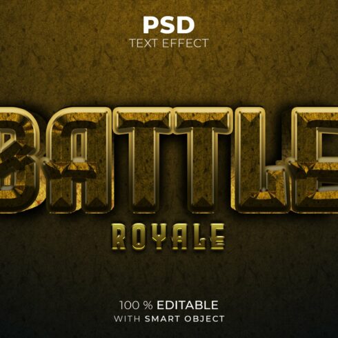 Battle Royale 3D text effectcover image.