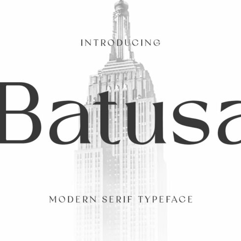 Batusa Modern Serif Fonts cover image.