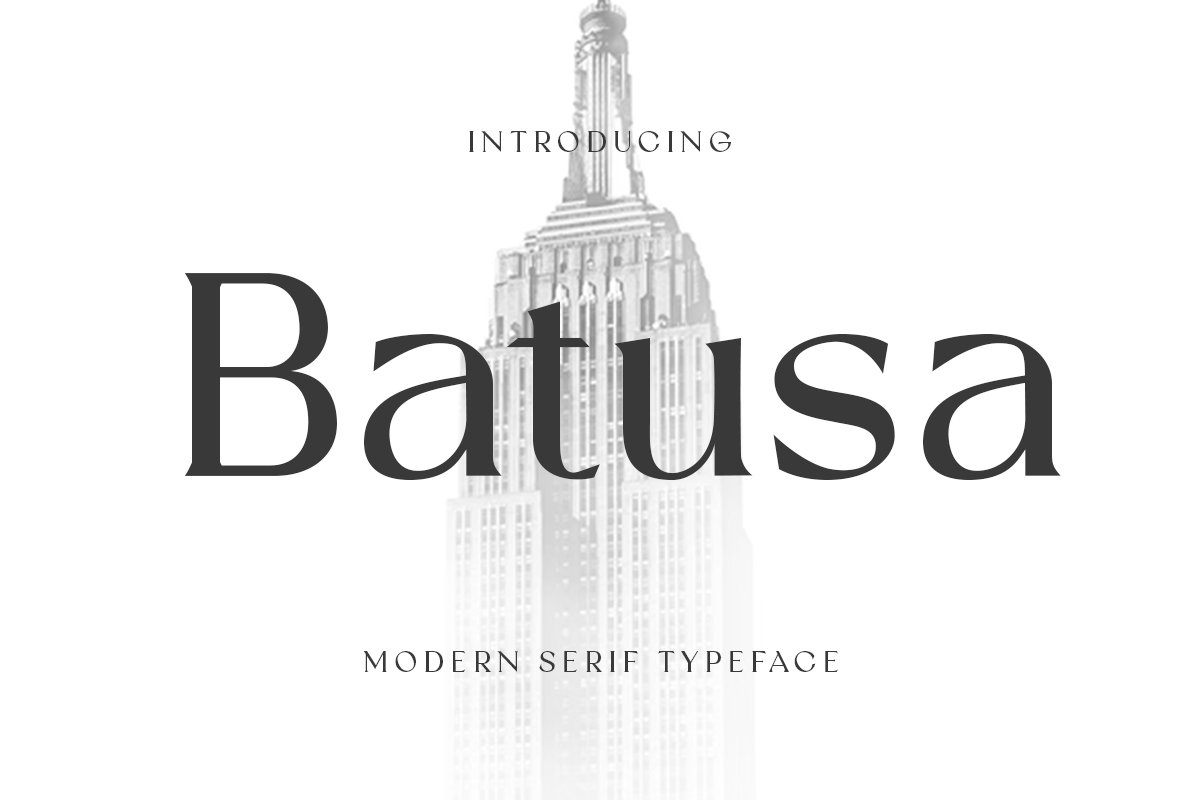 Batusa Modern Serif Fonts cover image.