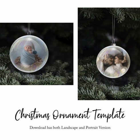 Christmas Ornaments Template PNGcover image.