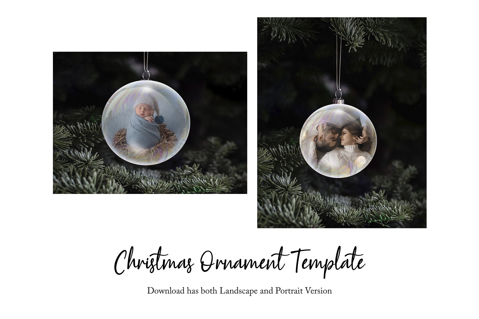 Christmas Ornaments Template PNGcover image.