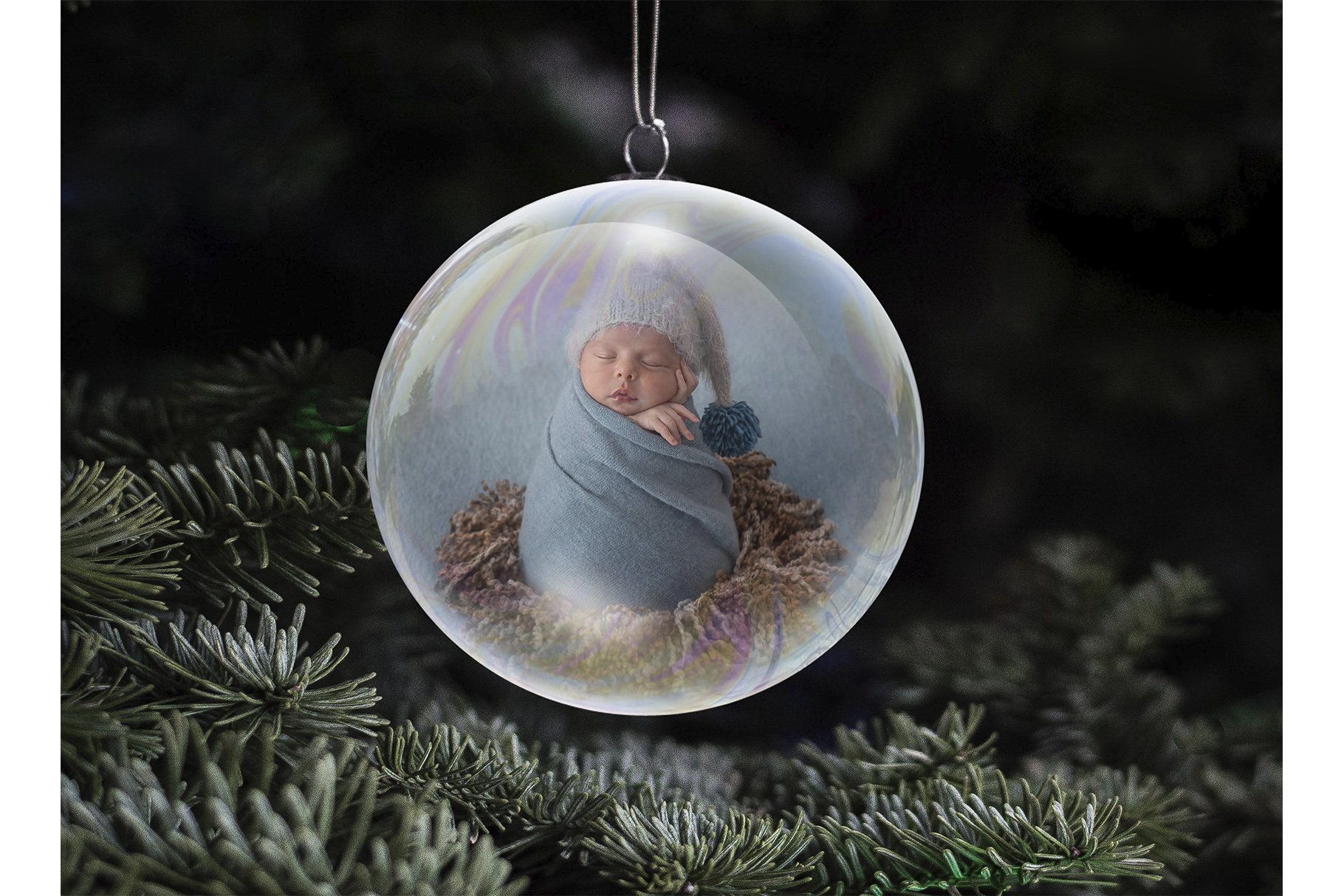 Christmas Ornaments Template PNGpreview image.