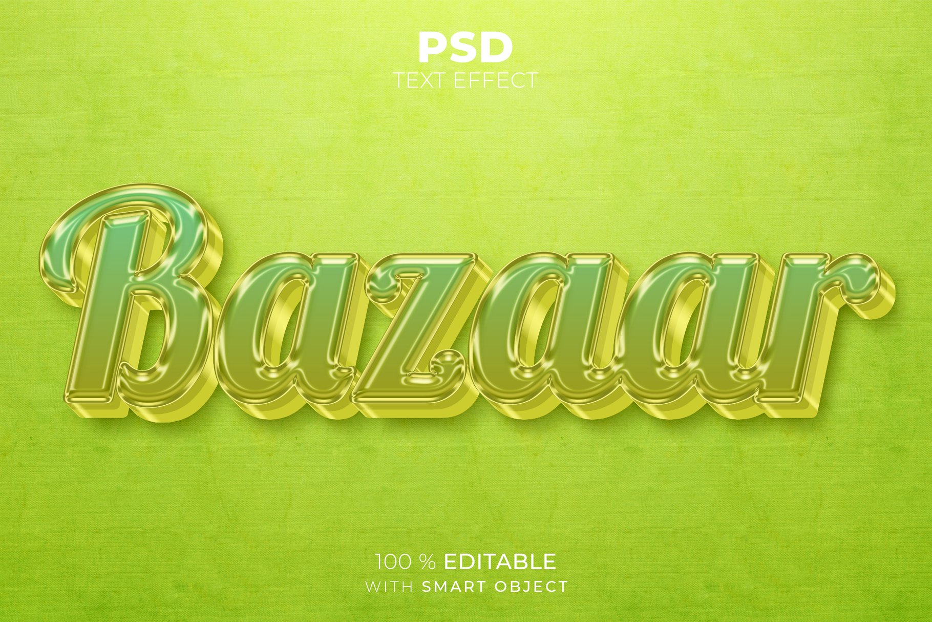 Bazaar 3D editable text effectcover image.