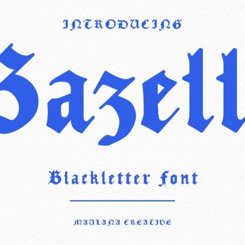 Bazelle Blackletter Font cover image.