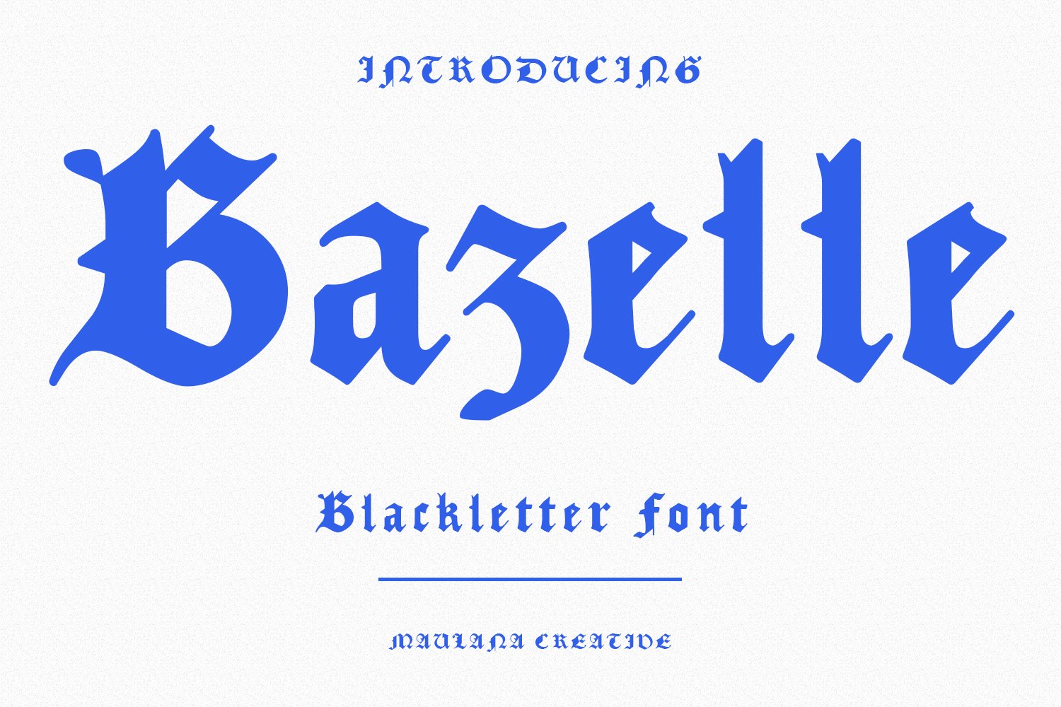 Bazelle Blackletter Font cover image.