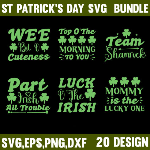 20 St Patrick\'s day SVG bundle cover image.