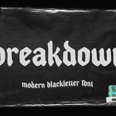 Breakdown | Modern Blackletter Fontcover image.