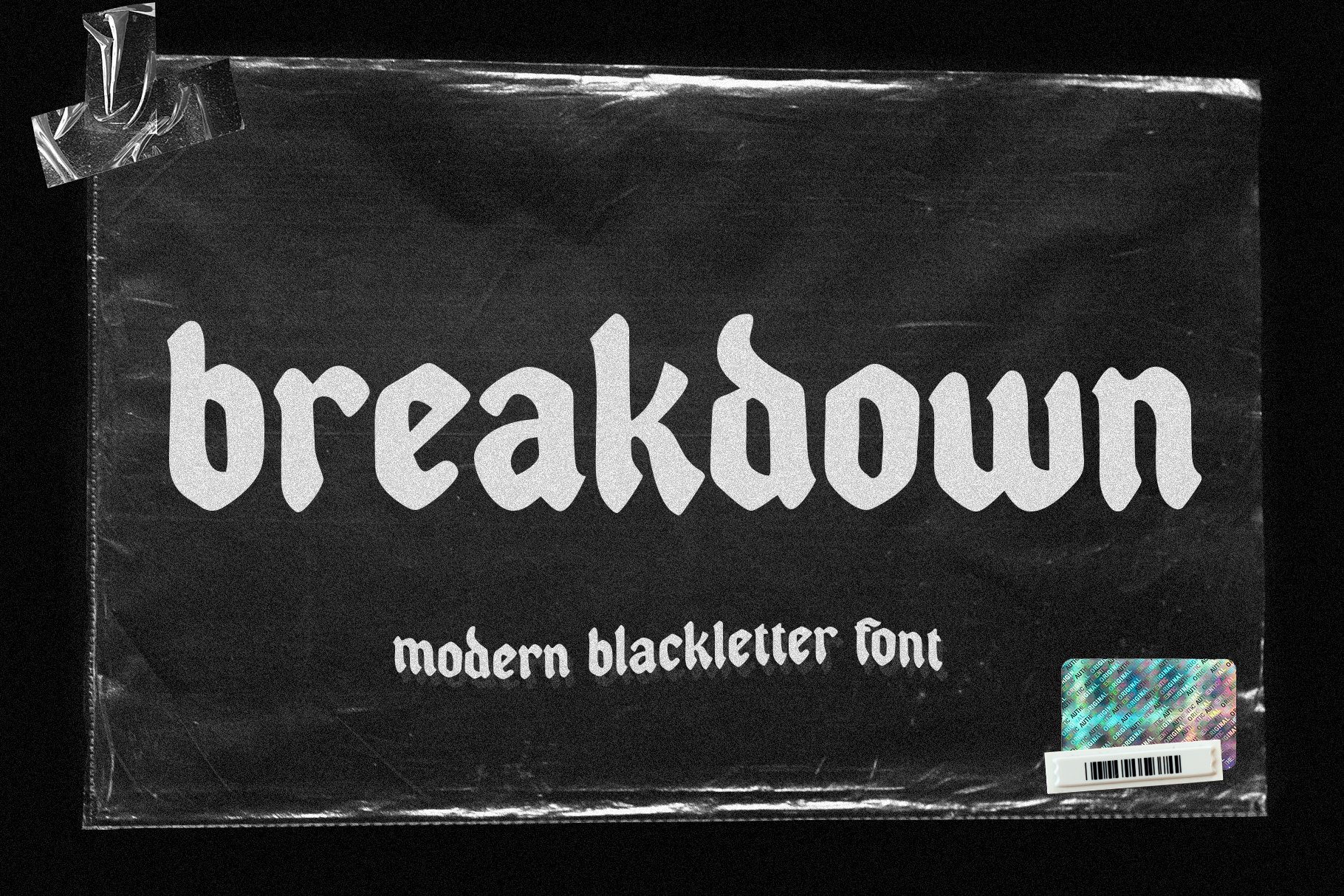 Breakdown | Modern Blackletter Fontcover image.