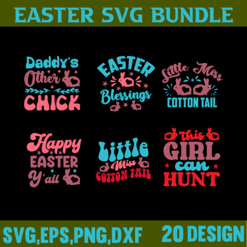 Easter SVG bundle cover image.