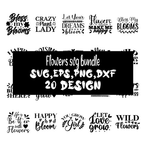 20 Flowers SVG DESIGN bundle cover image.