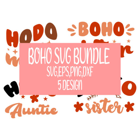 A set of BOHO svg t-shirt design ,bundle cover image.