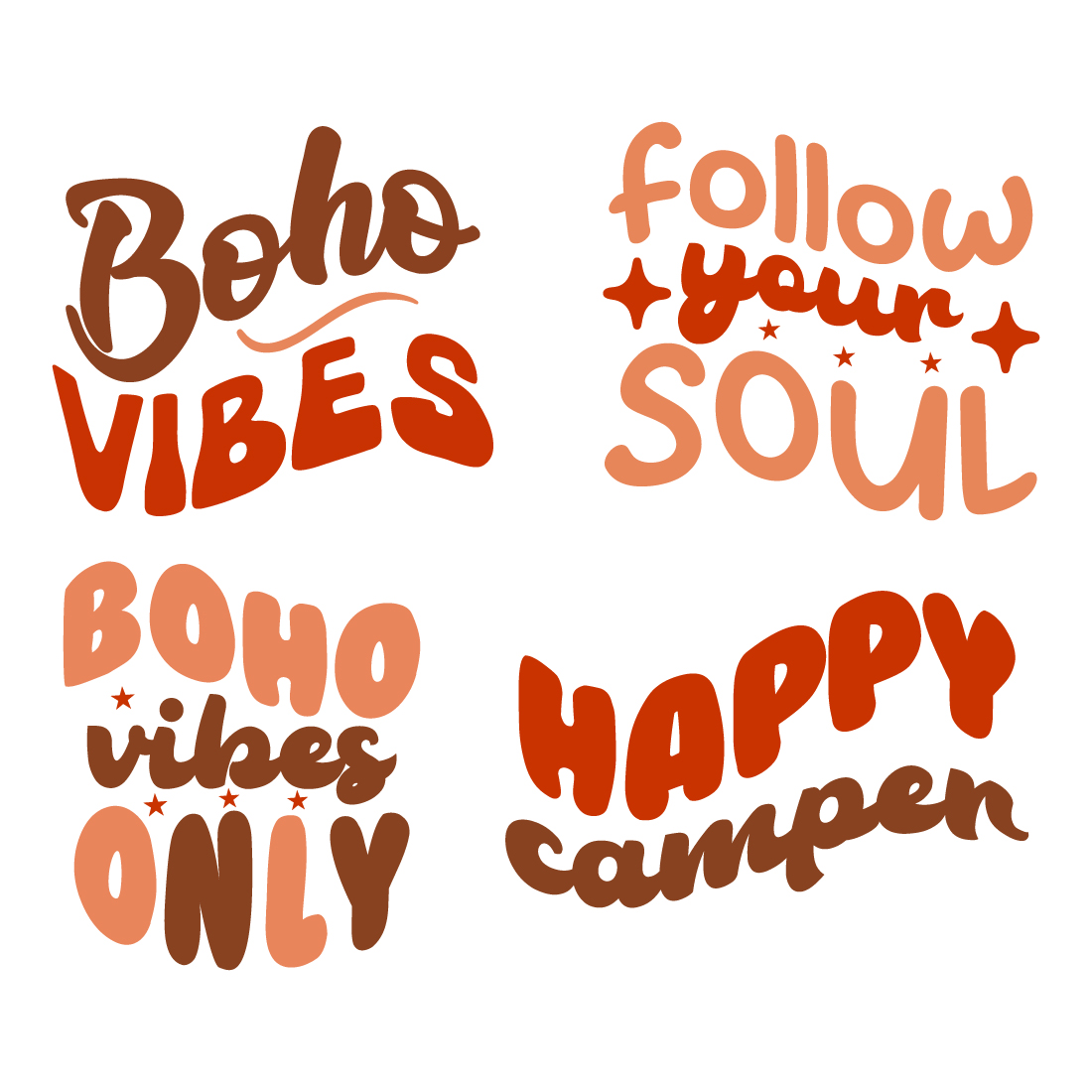 A set of BOHO SVG t-shirt design ,bundle cover image.