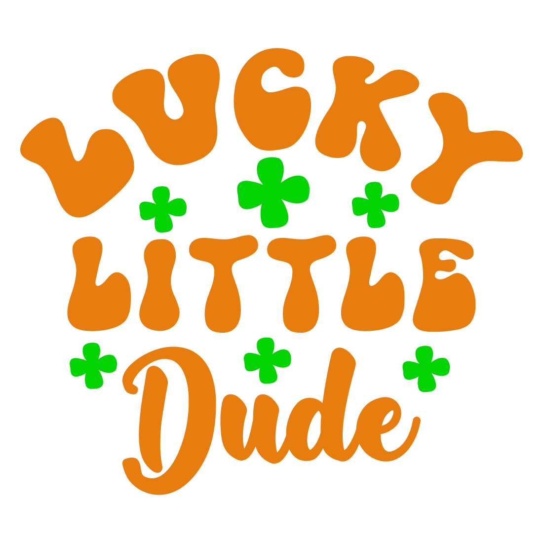 lucky little dude SVG DESIGN preview image.