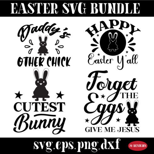 Easter SVG bundle cover image.