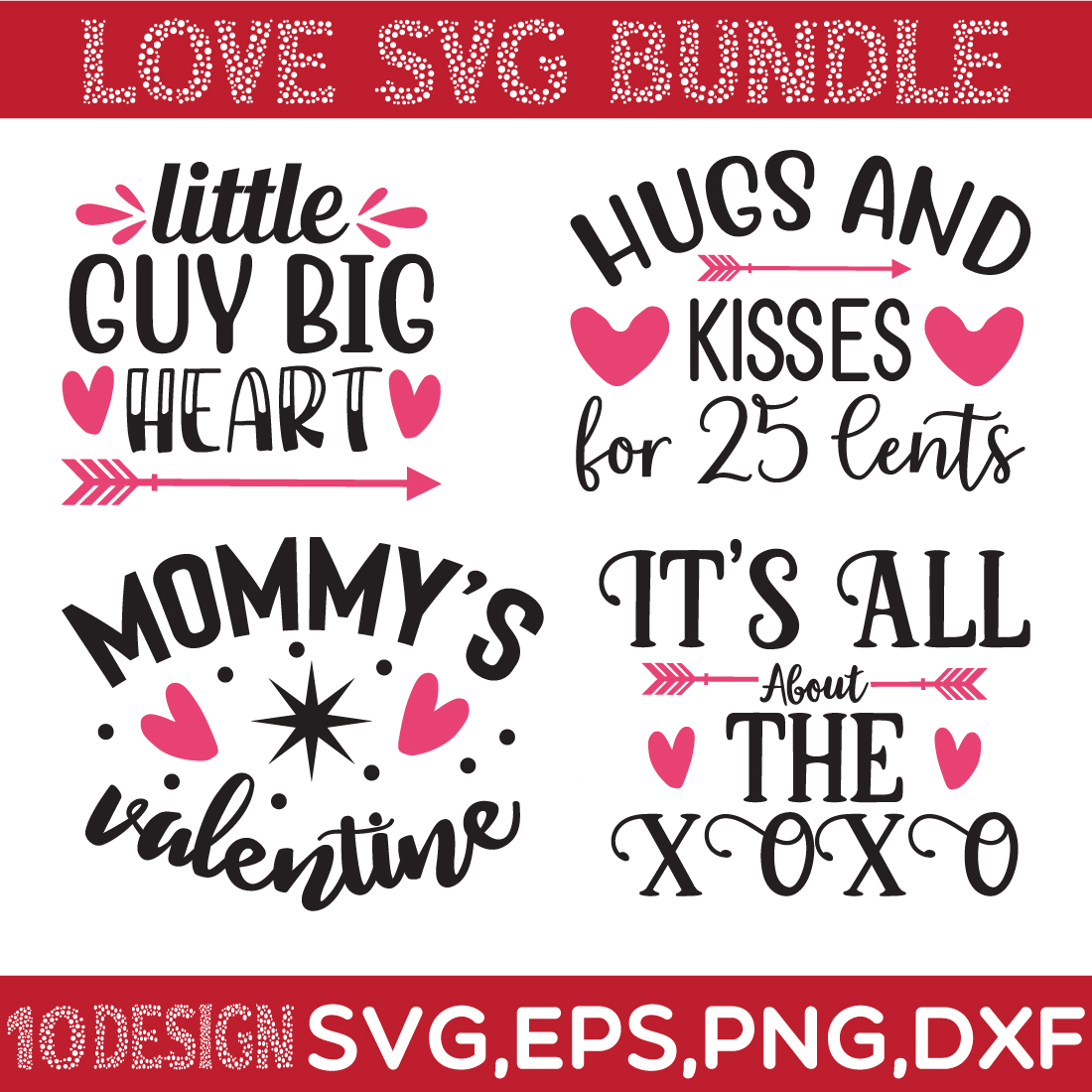 Love SVG Bundle cover image.