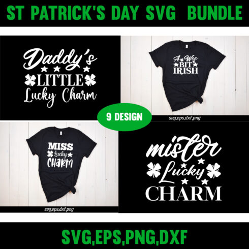 St Patrick\'s day SVG bundle cover image.