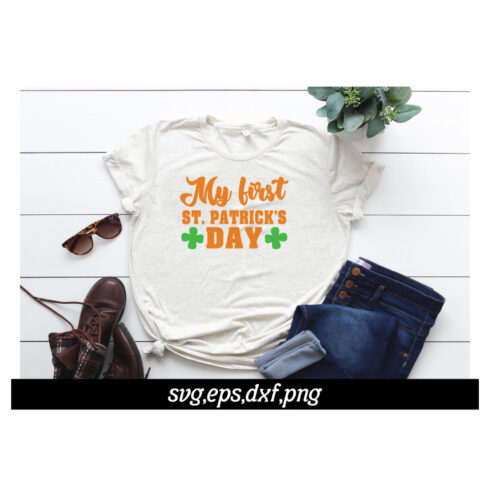 1 St Patrick\'s Day SVG Bundle, My first St Patrick’s day SVG DESIGN cover image.