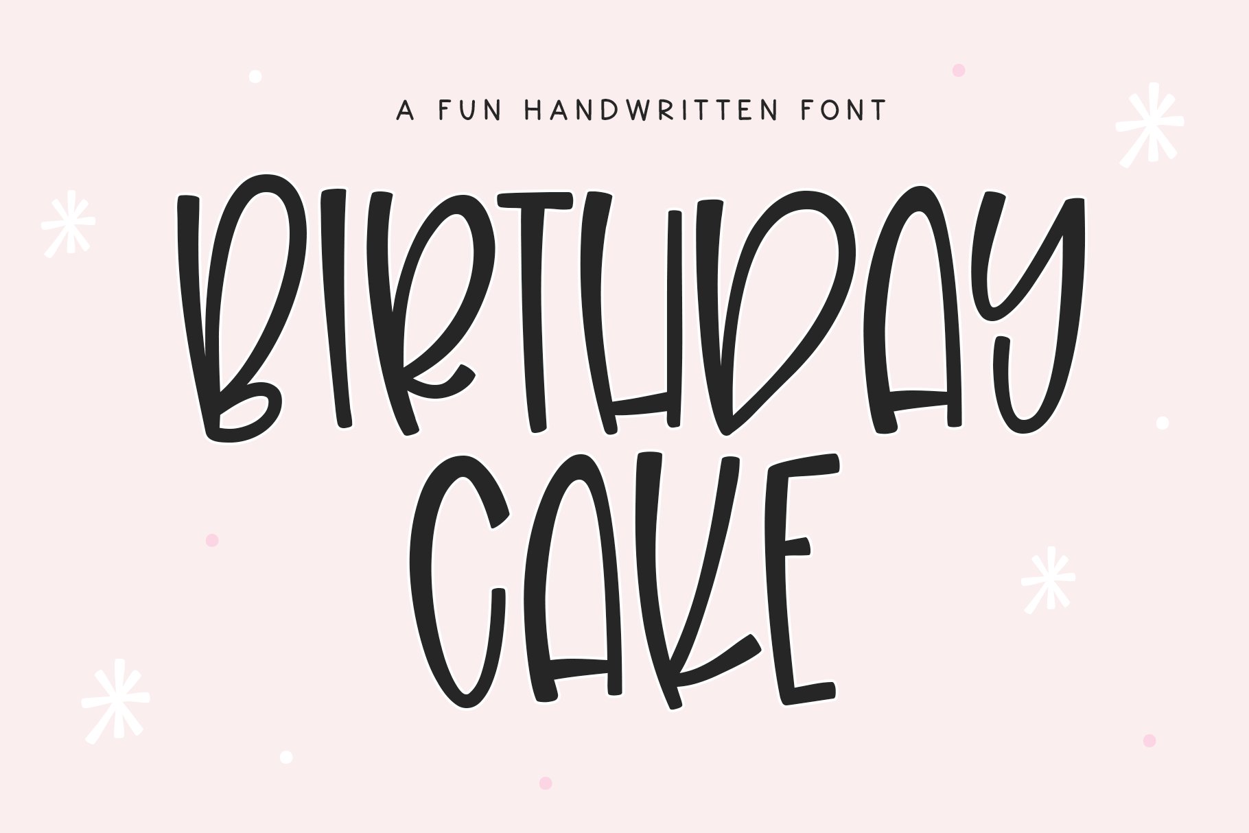 Birthday Cake - Fun Handwritten Font cover image.