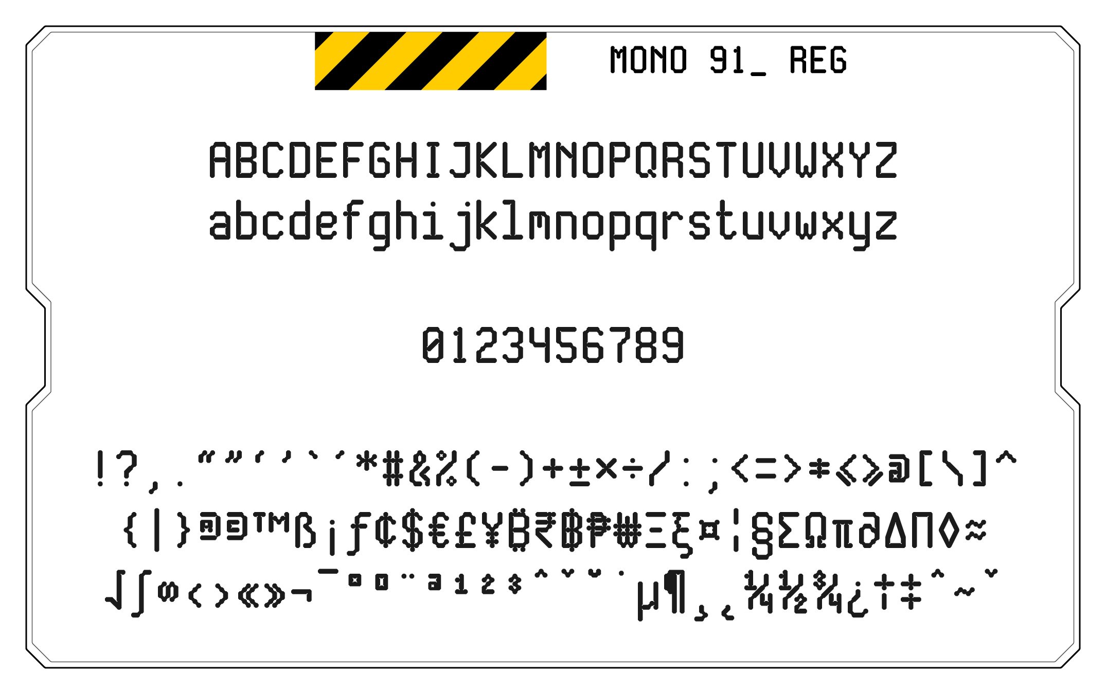 Mono 91 [Monospaced Font]preview image.