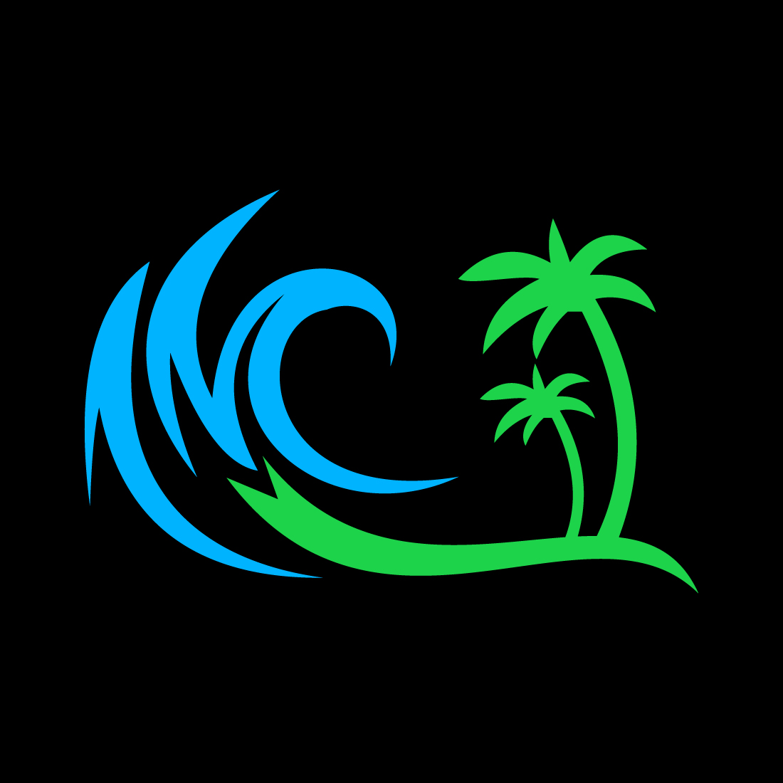Creative Beach logo design, Vector design concept cover image.