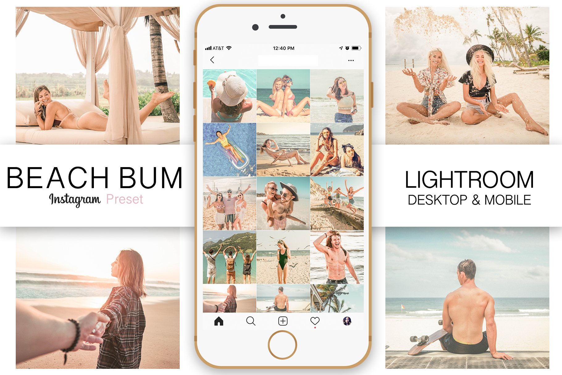 Beach Bum Pro Lightroom Presetcover image.