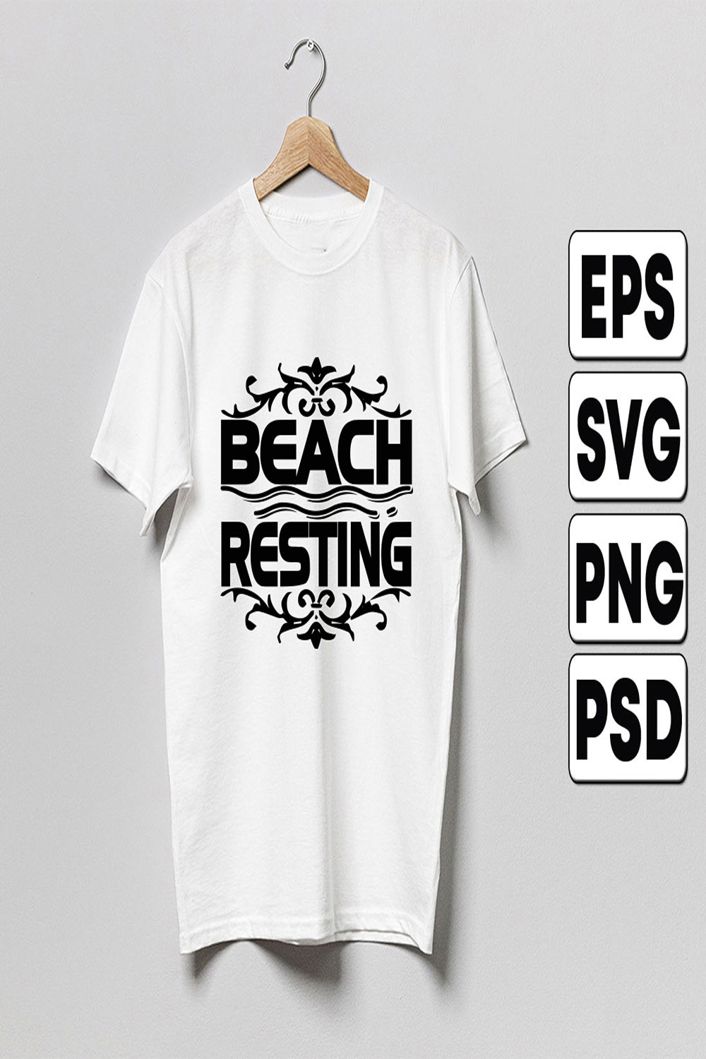 Beach Resting pinterest preview image.