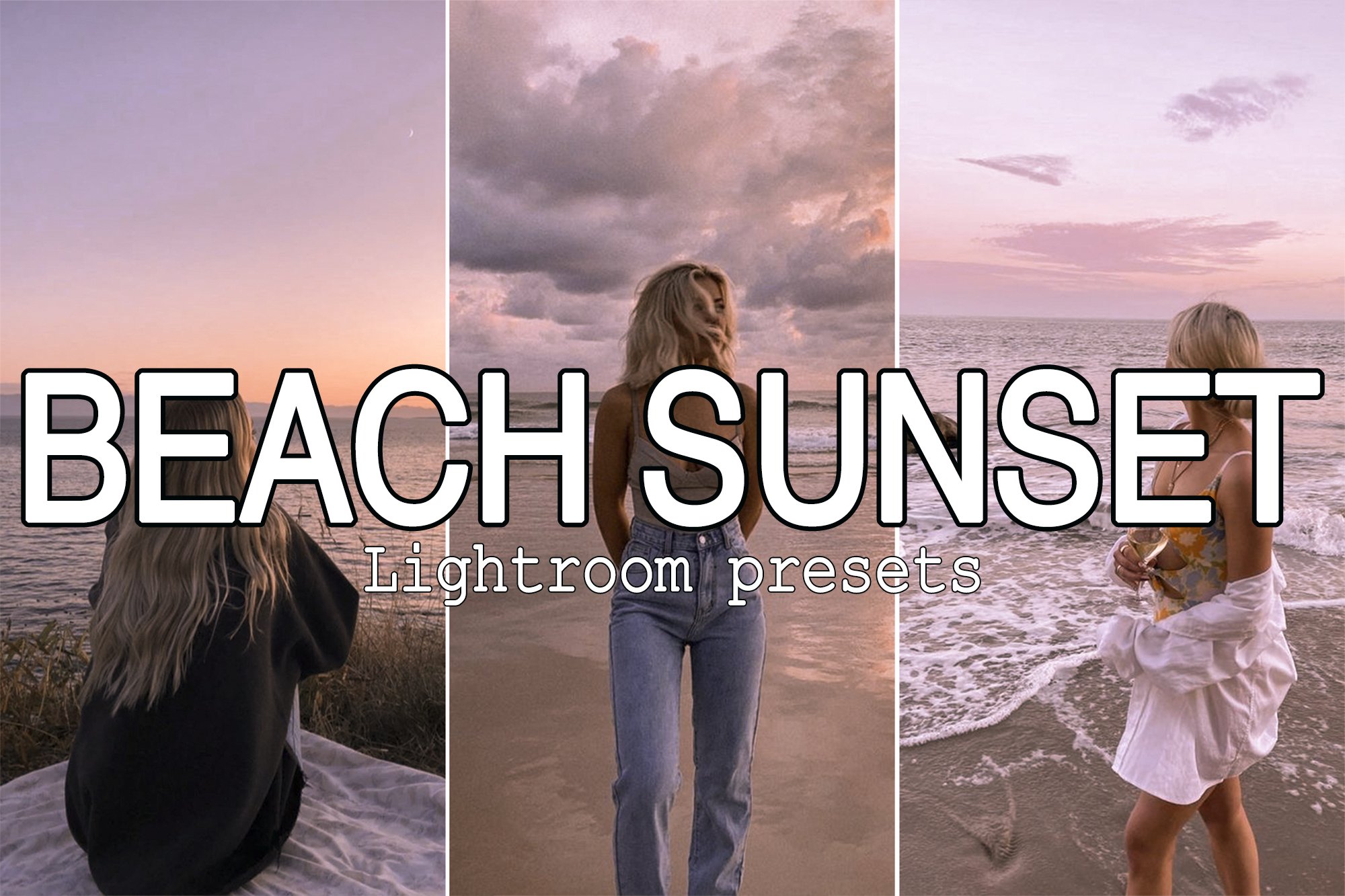 6 Beach Sunset Lightroom Presetscover image.
