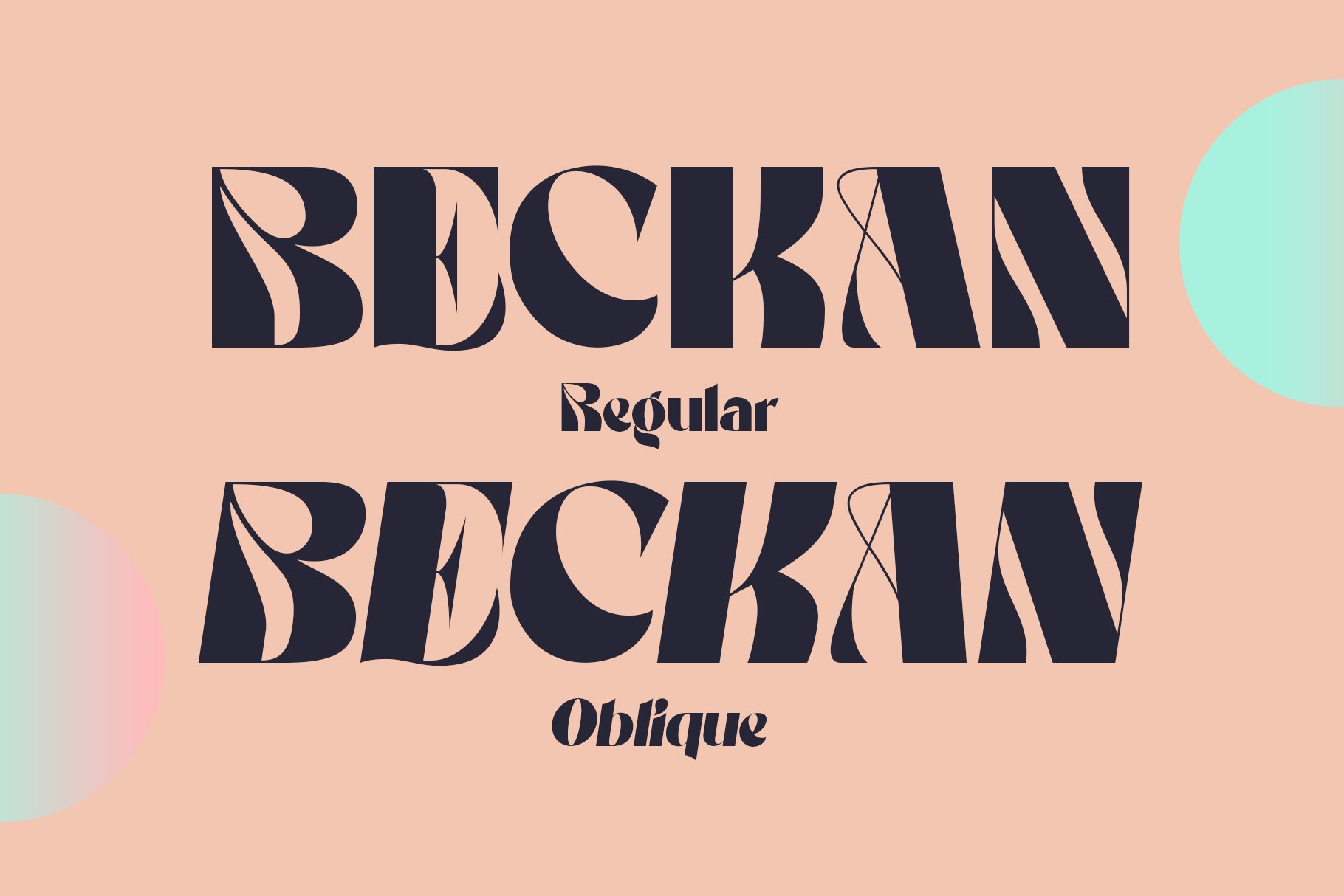 Beckan - Retro Typeface preview image.