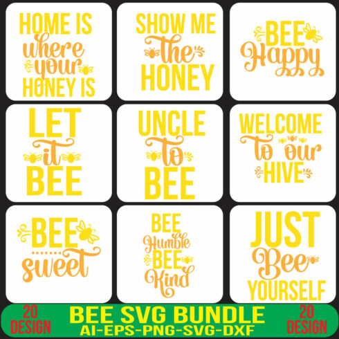 Bee SVG Bundle cover image.