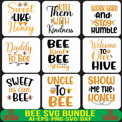 Bee SVG Bundle cover image.