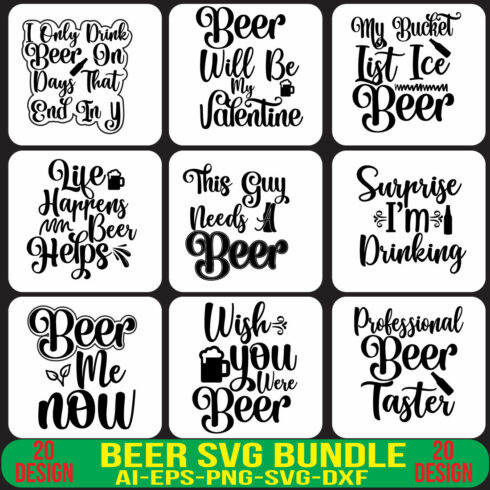 Beer SVG Bundle cover image.