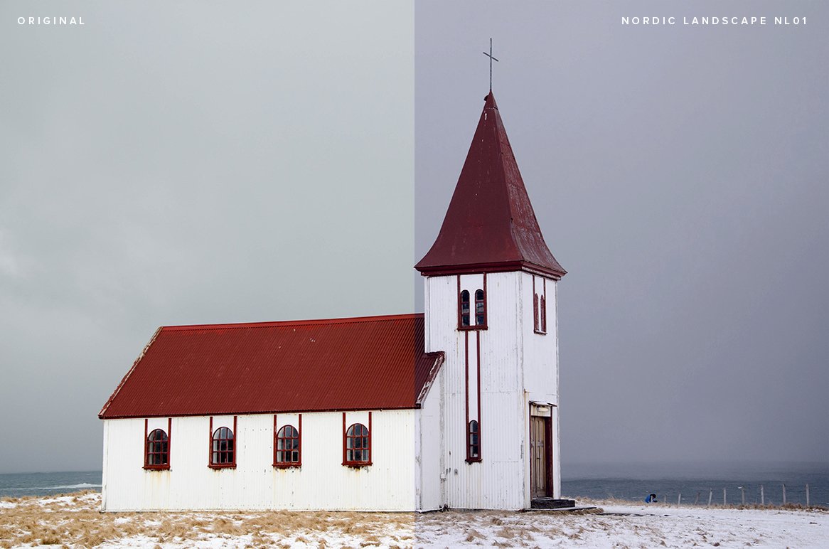 Nordic Landscape Photoshop Actionspreview image.