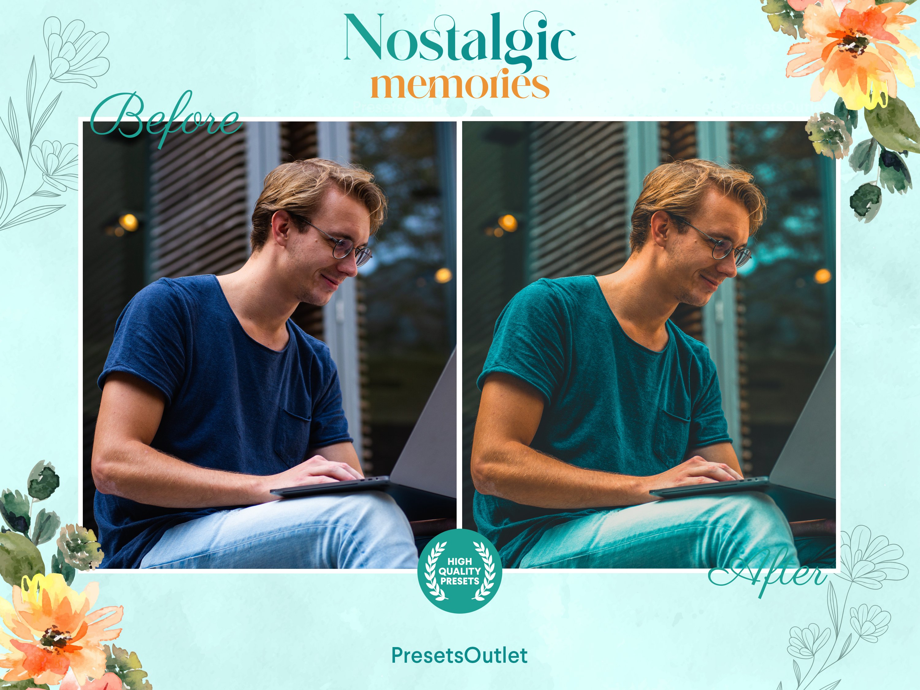 7 Nostalgic Cyan Lightroom Presetspreview image.