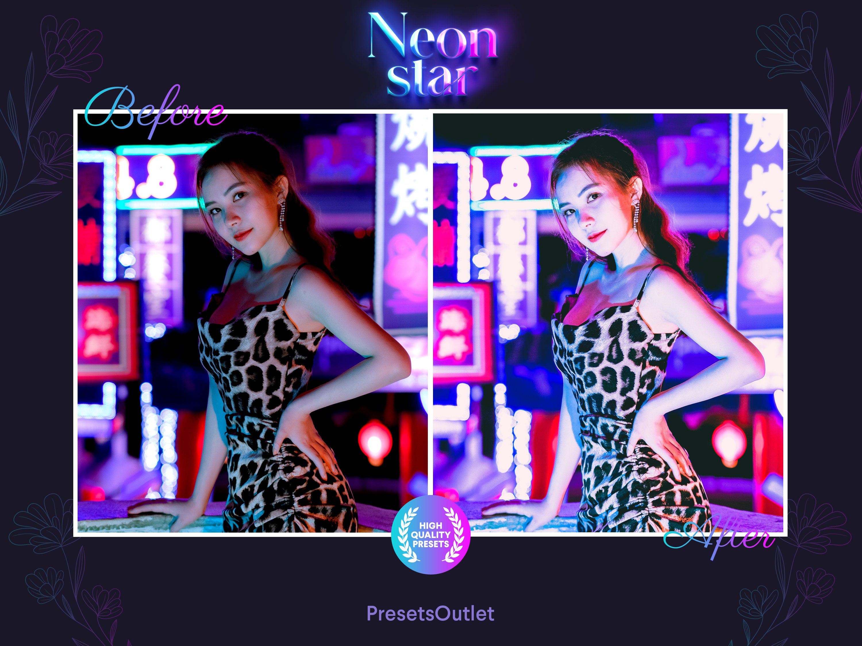 15 Neon Lightroom Presetspreview image.