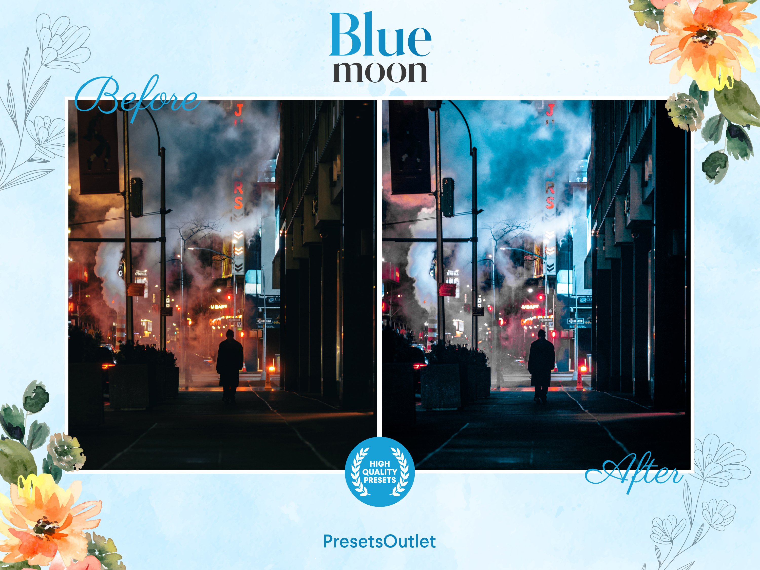 6 Blue Moon Lightroom Presetspreview image.