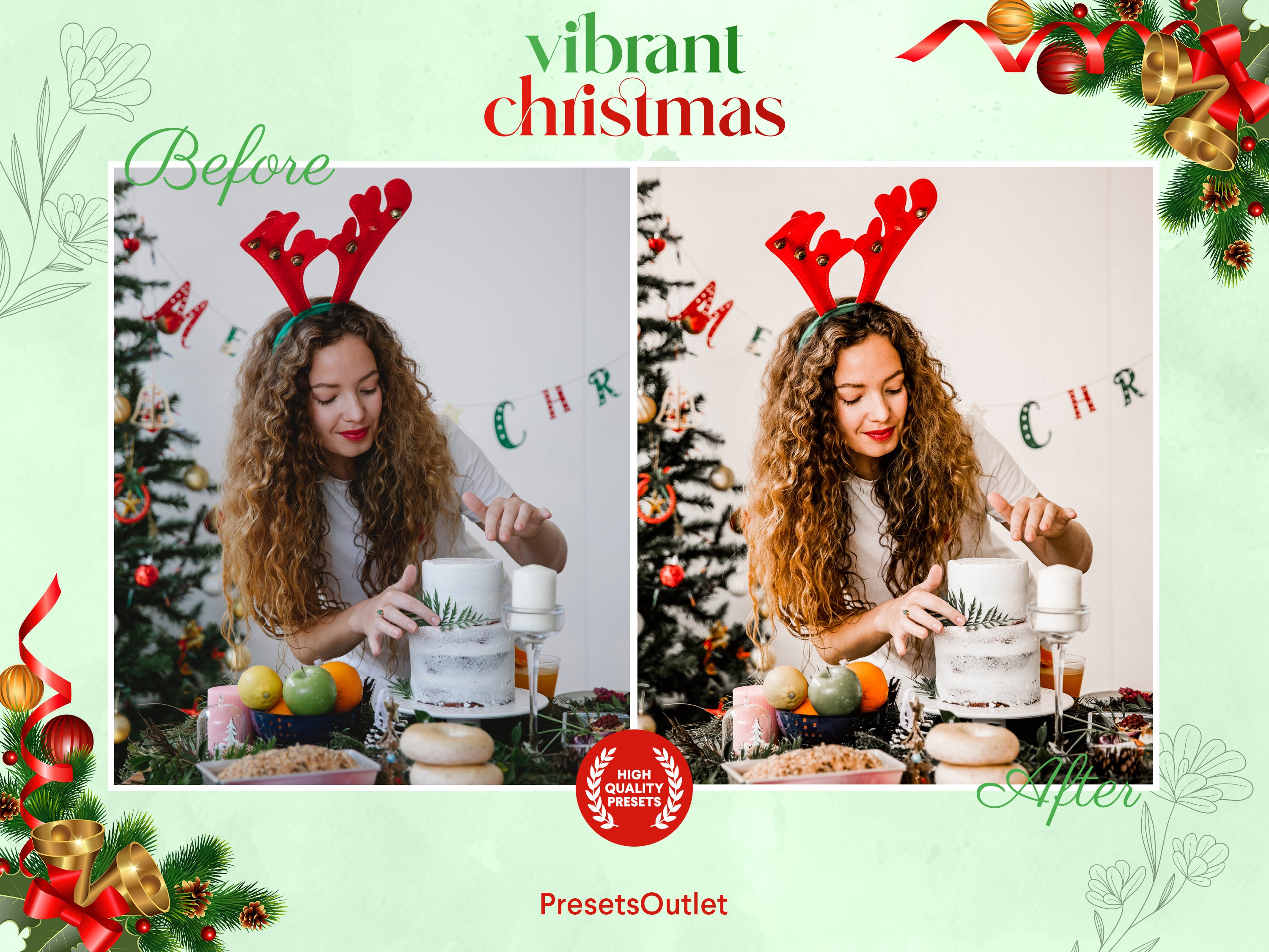 Vibrant Christmas Lightroom Presetspreview image.