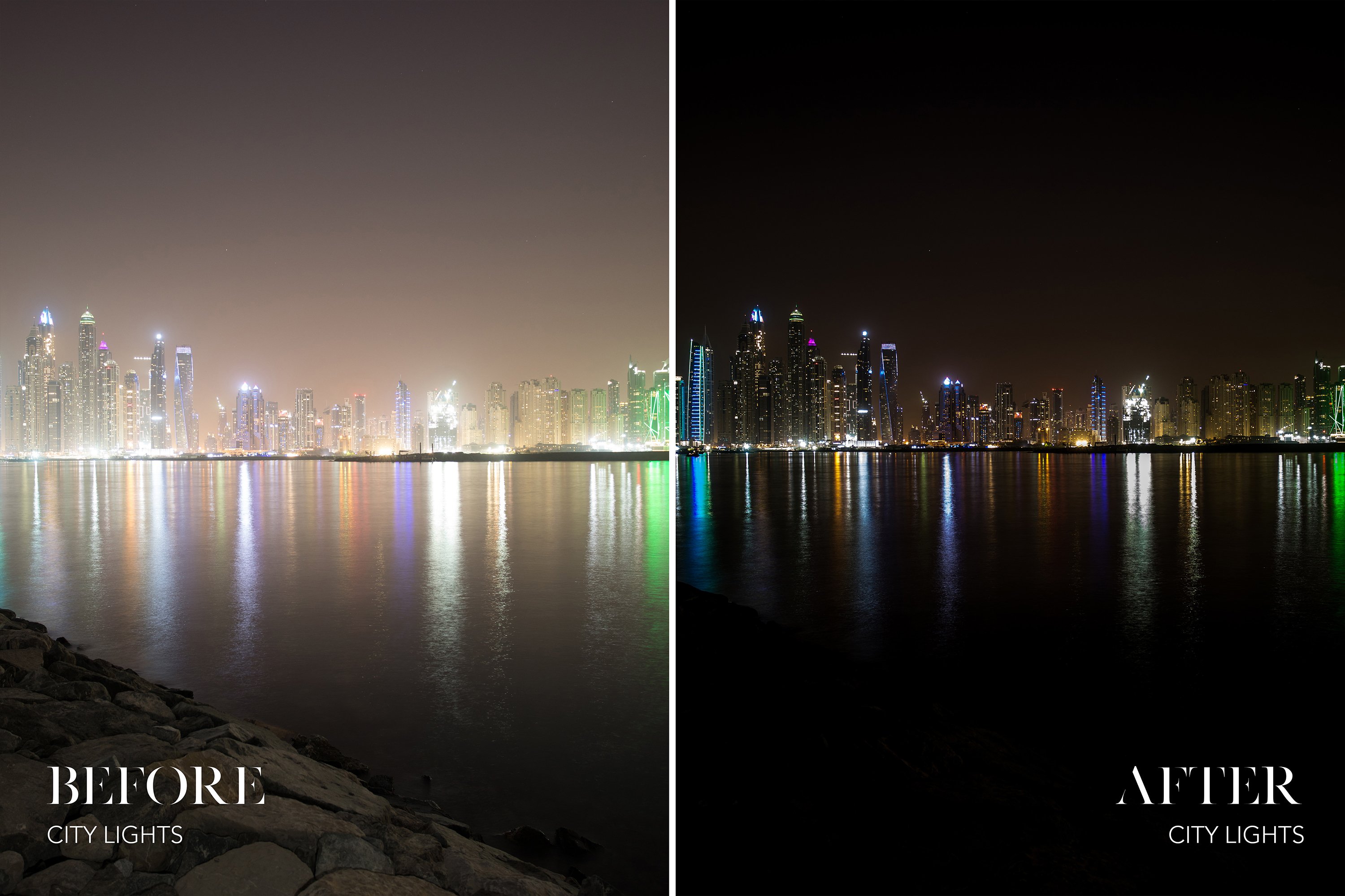 before after dubai city lightss 394