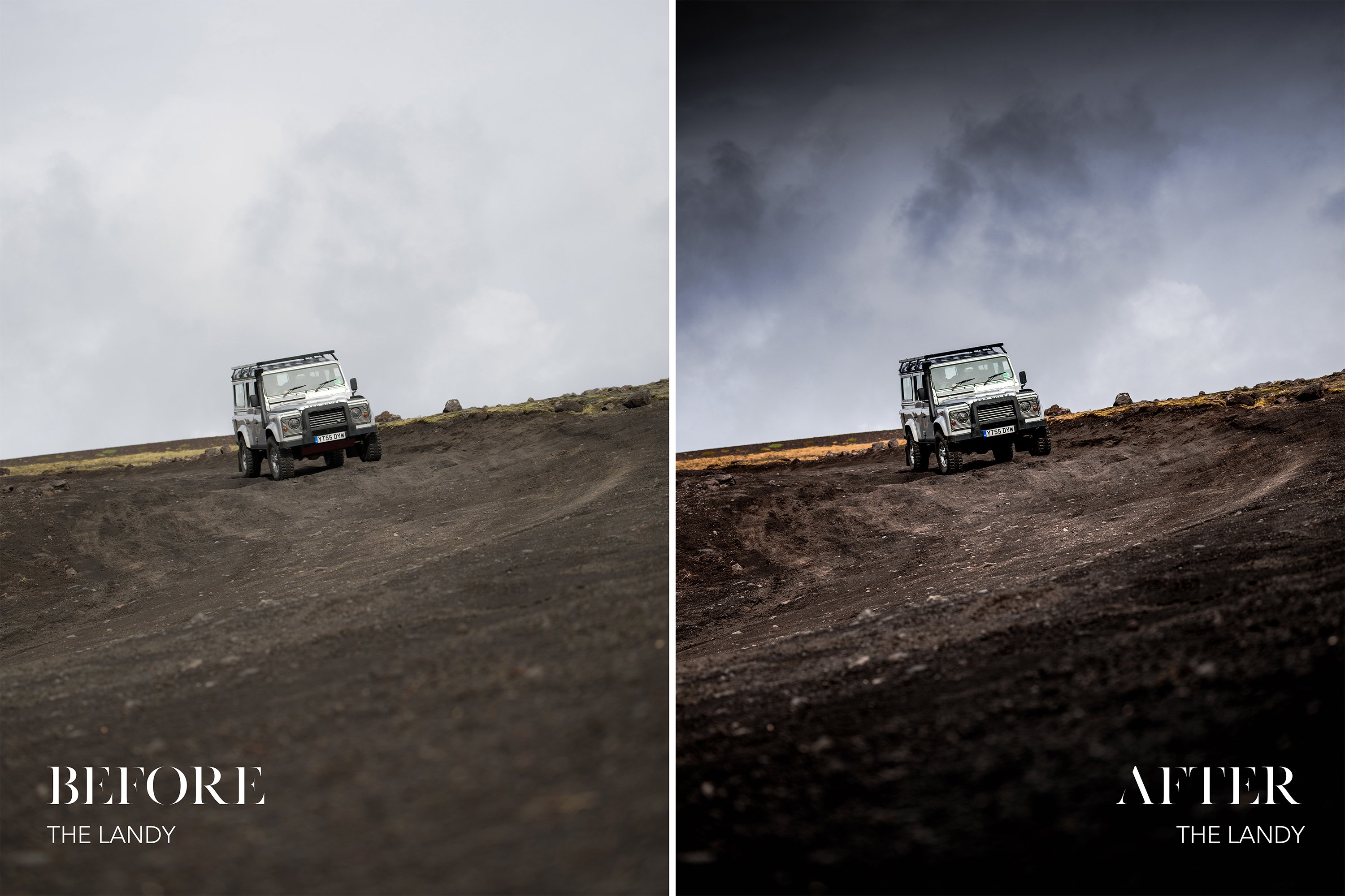 before after iceland the landy 326