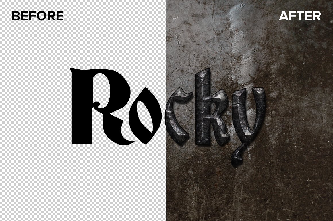 Stone Text Styles for Photoshoppreview image.