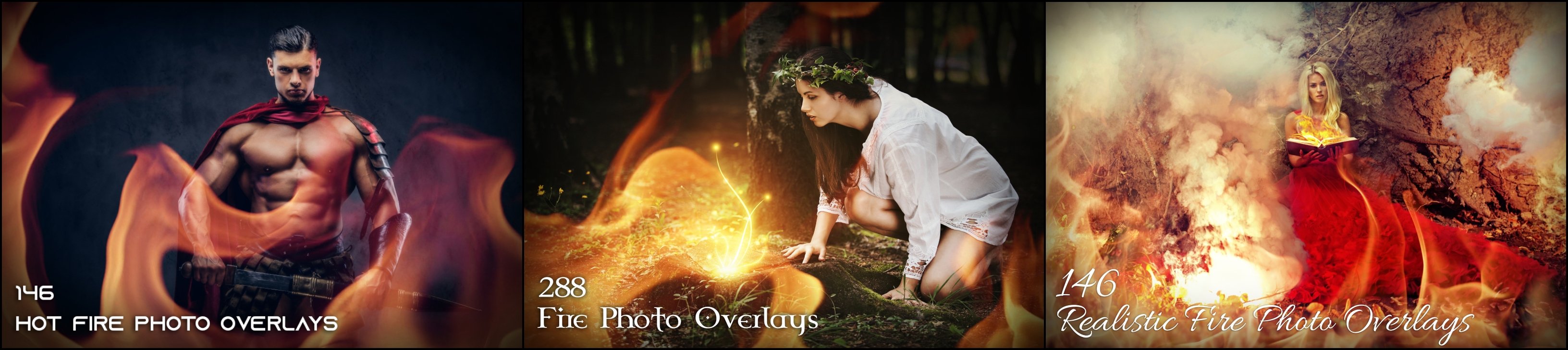 580+ Fire Photo Overlays Packpreview image.